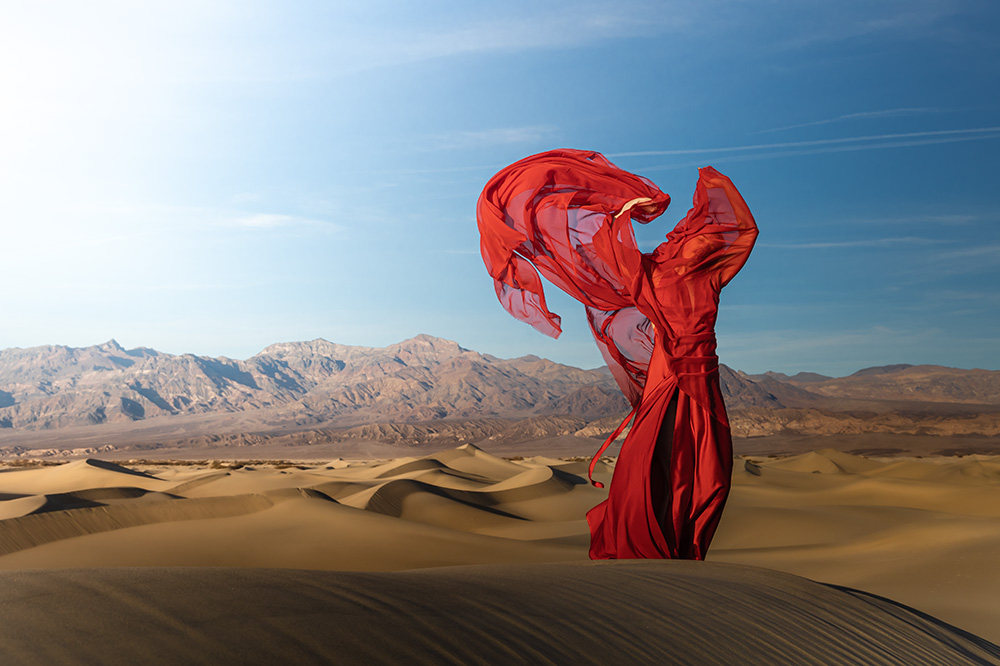 The dry and hot conditions of Death Valley can sometimes result in a spontaneous combustion effect.