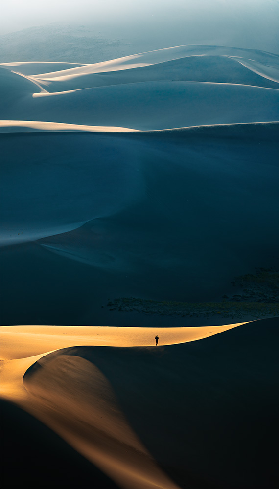 Almost all dune photographs in the U.S. are taken in one location - the Mesquite Flat Sand Dunes in Death Valley National Park. There are several reasons for this - easy access, short hikes, minimal elevation gain, and firm sand. Grand Sand Dunes National Park, on the other hand, offers none of these. Add to that the 8,000-foot elevation at the base of the dunes, which hits you immediately if you’re unacclimated. But the Colorado park gives you something the other dunes lack - the “Grand“ in its name perfectly reflects the feeling you get when spending time there.