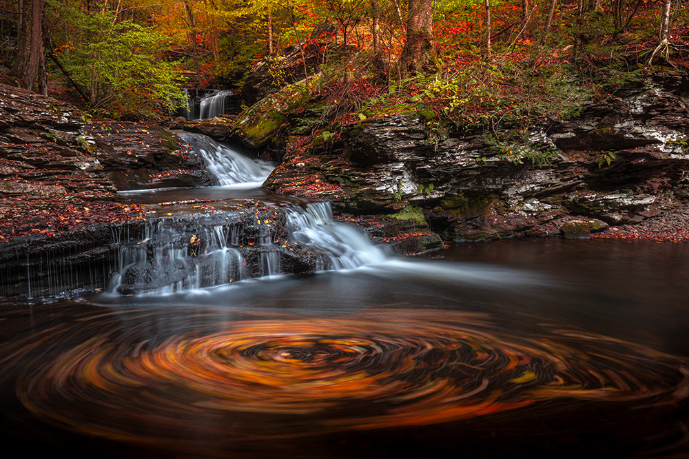 Probably my favorite spot in Ricketts Glen State Park. I often feel that confluences—whether of big rivers or small creeks—carry a special energy in the air.