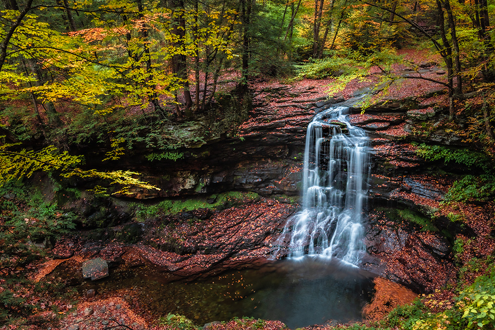 October brings splashing colors to these game lands in Pennsylvania.